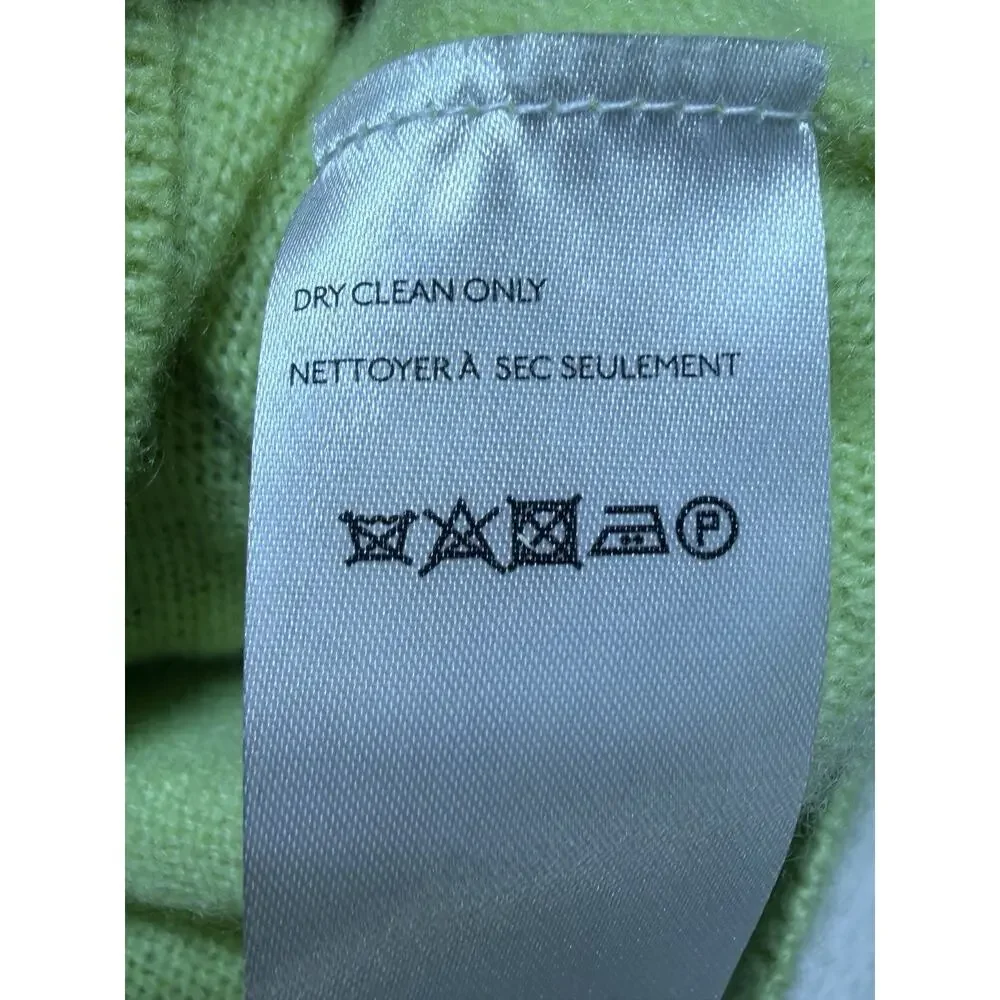 Anthropologie Moth Sz 2X Bat Wing Lime Green Round Neck Bottom Ribbed Sweater